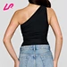 black one shoulder playsuit